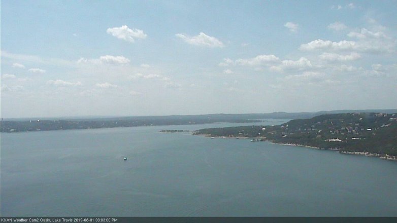 Lake Travis webcam, August 1, 2019 2:05 PM CT