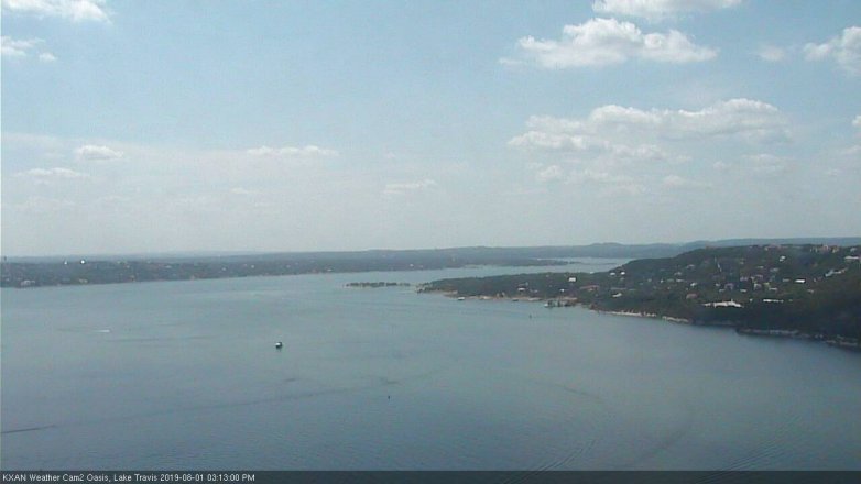 Lake Travis webcam, August 1, 2019 2:15 PM CT