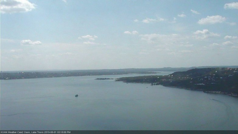 Lake Travis webcam, August 1, 2019 2:20 PM CT