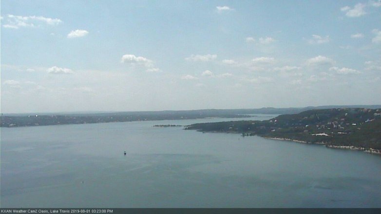 Lake Travis webcam, August 1, 2019 2:25 PM CT