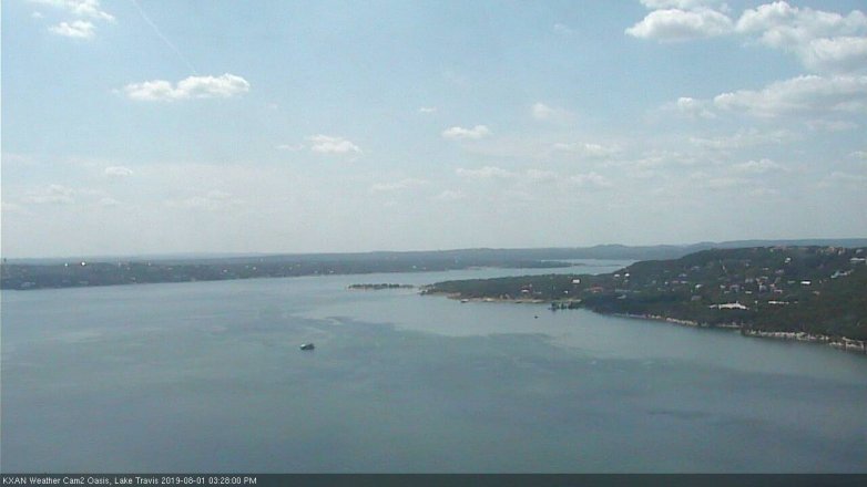 Lake Travis webcam, August 1, 2019 2:30 PM CT