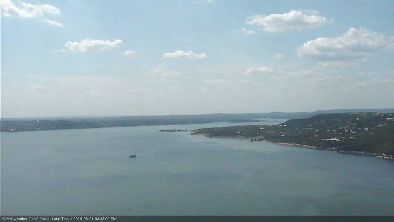 Lake Travis webcam, August 1, 2019 2:35 PM CT