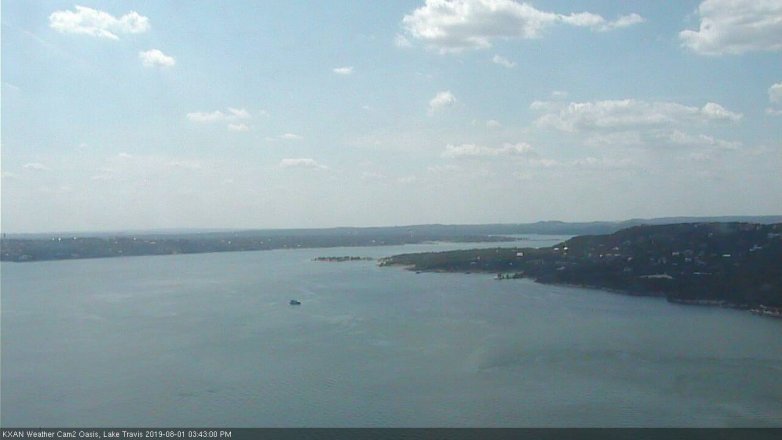 Lake Travis webcam, August 1, 2019 2:45 PM CT