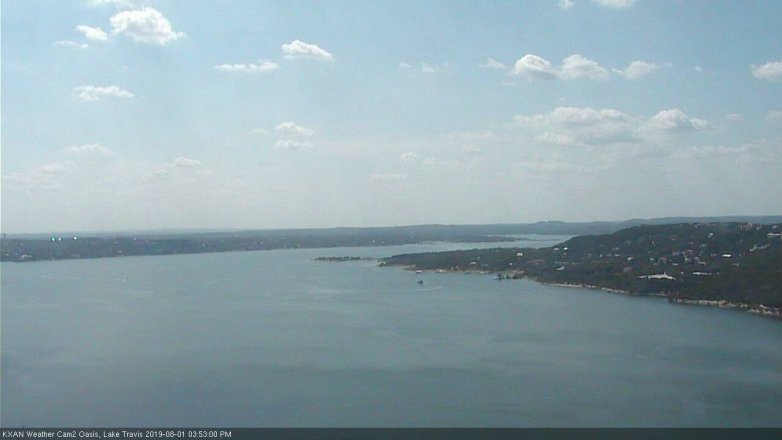 Lake Travis webcam, August 1, 2019 2:55 PM CT