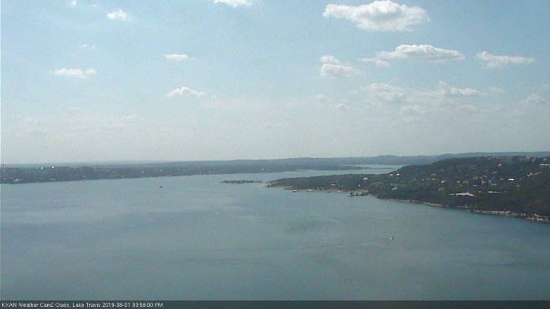 Lake Travis webcam, August 1, 2019 3:00 PM CT