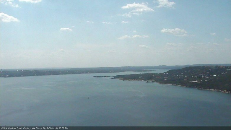 Lake Travis webcam, August 1, 2019 3:10 PM CT