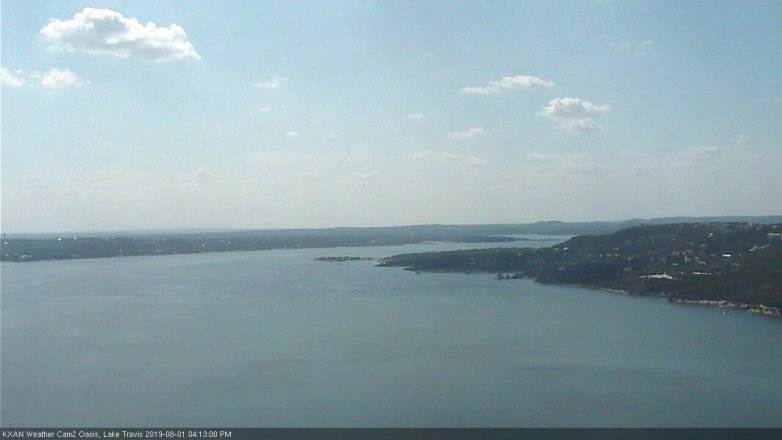 Lake Travis webcam, August 1, 2019 3:15 PM CT