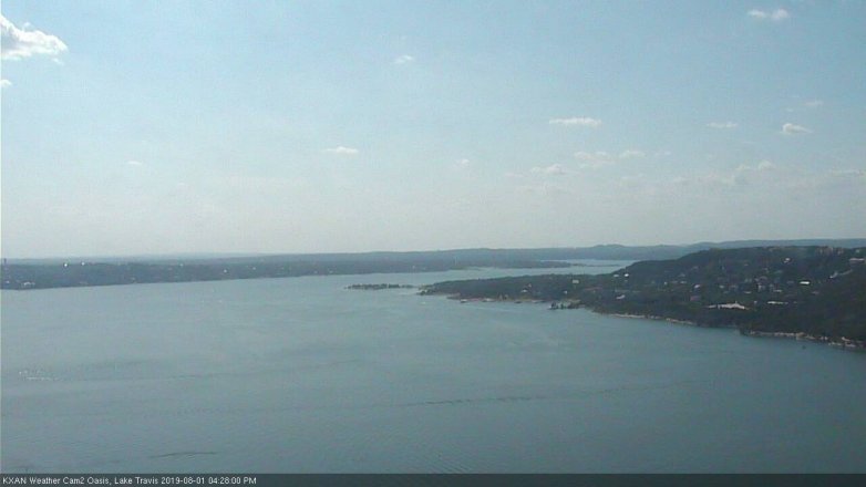 Lake Travis webcam, August 1, 2019 3:30 PM CT