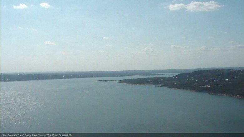 Lake Travis webcam, August 1, 2019 3:45 PM CT
