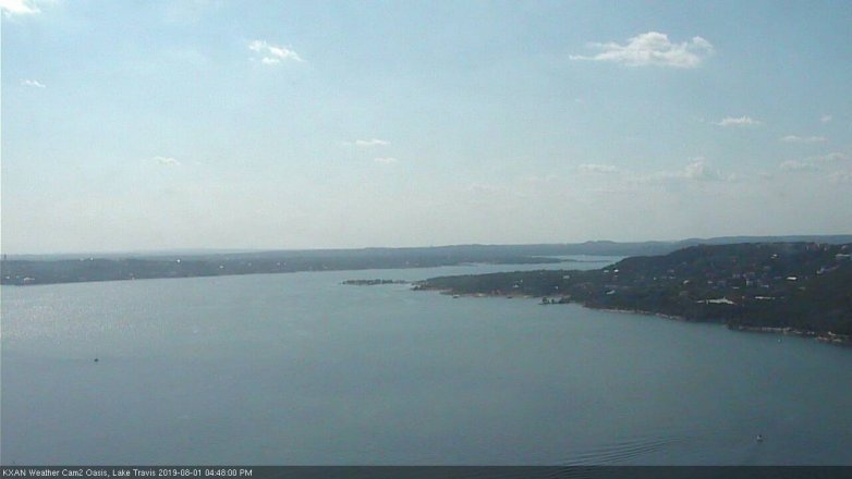 Lake Travis webcam, August 1, 2019 3:50 PM CT