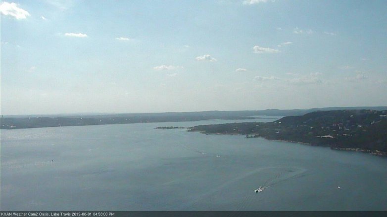 Lake Travis webcam, August 1, 2019 3:55 PM CT