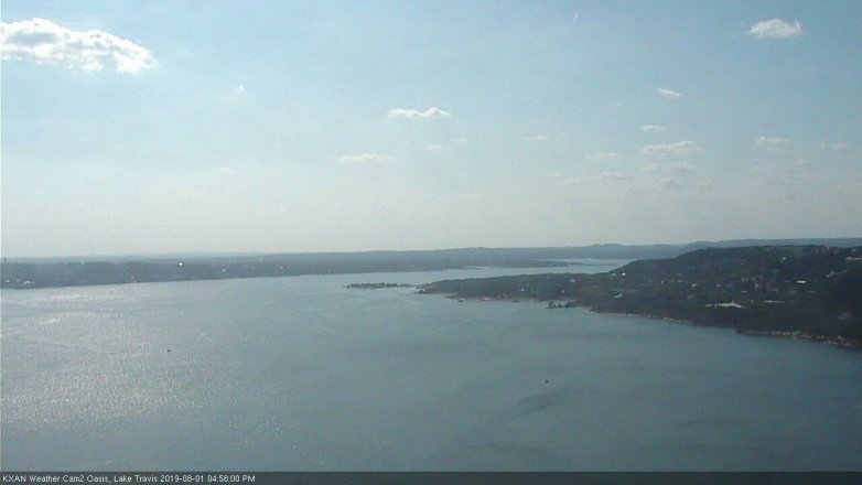 Lake Travis webcam, August 1, 2019 4:00 PM CT
