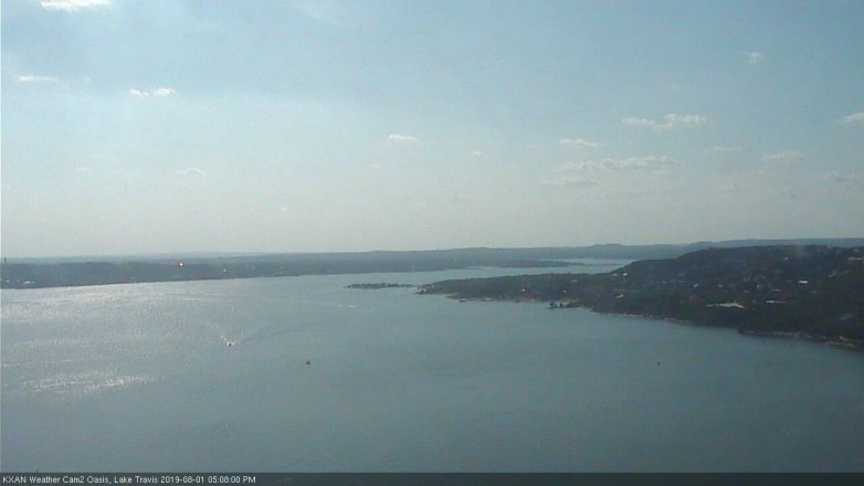 Lake Travis webcam, August 1, 2019 4:10 PM CT