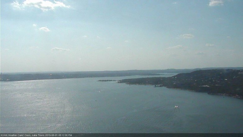 Lake Travis webcam, August 1, 2019 4:15 PM CT