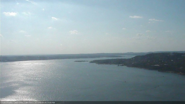 Lake Travis webcam, August 1, 2019 4:25 PM CT