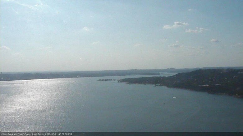 Lake Travis webcam, August 1, 2019 4:30 PM CT