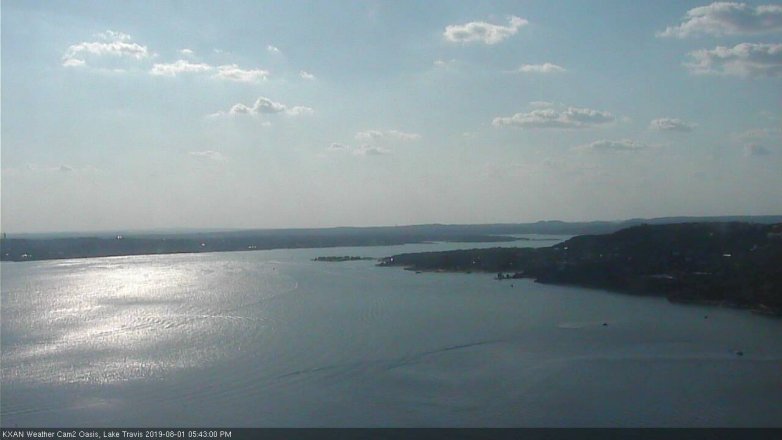 Lake Travis webcam, August 1, 2019 4:45 PM CT