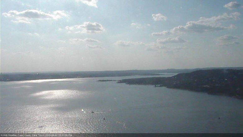 Lake Travis webcam, August 1, 2019 4:55 PM CT