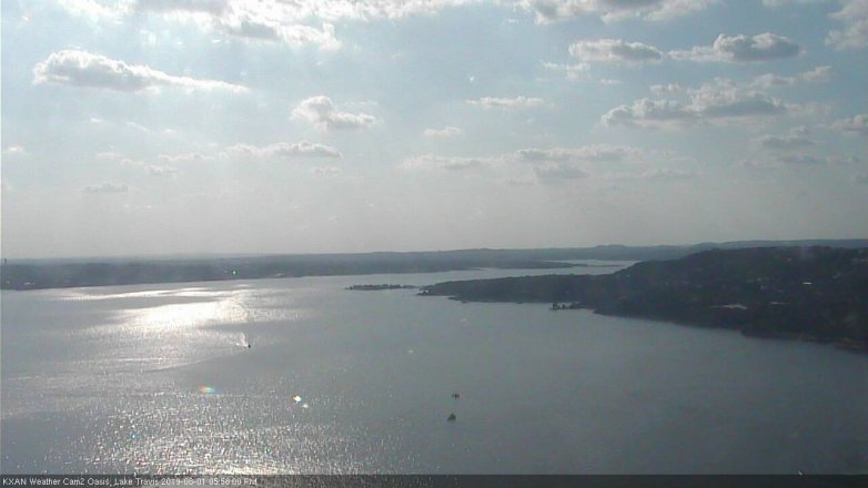 Lake Travis webcam, August 1, 2019 5:00 PM CT