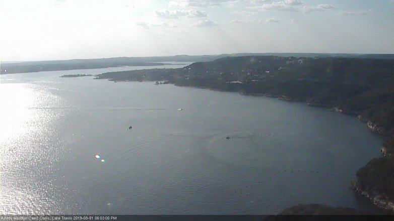Lake Travis webcam, August 1, 2019 5:05 PM CT