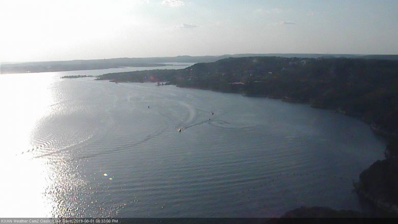 Lake Travis webcam, August 1, 2019 5:35 PM CT