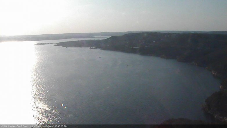 Lake Travis webcam, August 1, 2019 5:50 PM CT