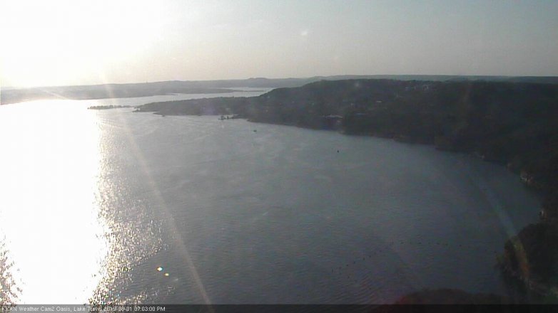 Lake Travis webcam, August 1, 2019 6:05 PM CT