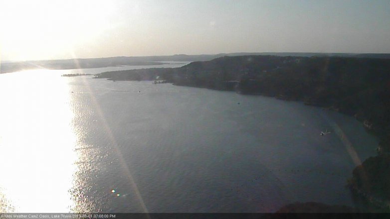 Lake Travis webcam, August 1, 2019 6:10 PM CT
