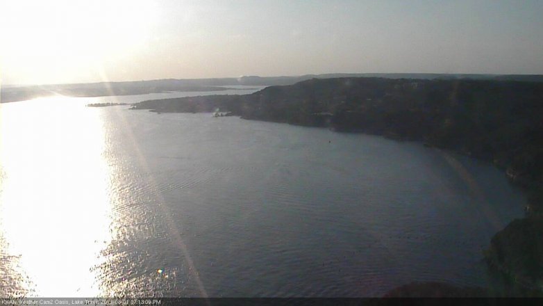 Lake Travis webcam, August 1, 2019 6:15 PM CT