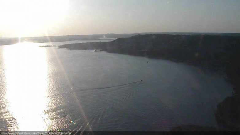 Lake Travis webcam, August 1, 2019 6:20 PM CT