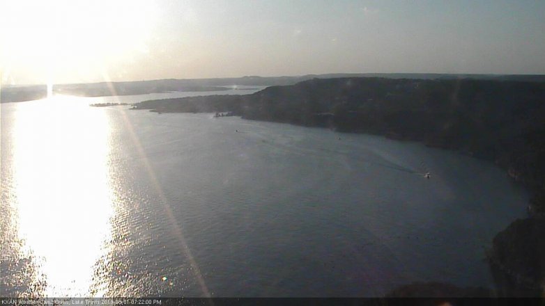 Lake Travis webcam, August 1, 2019 6:25 PM CT