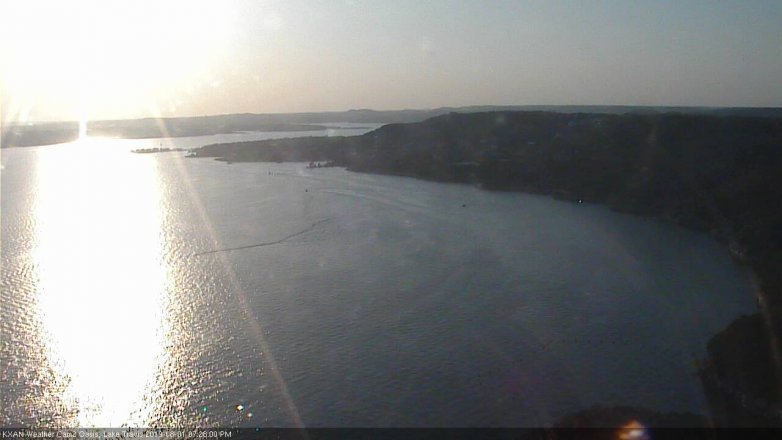 Lake Travis webcam, August 1, 2019 6:30 PM CT