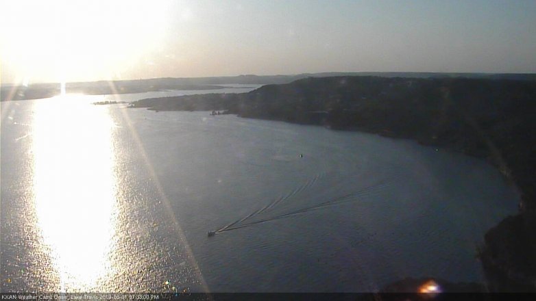 Lake Travis webcam, August 1, 2019 6:35 PM CT