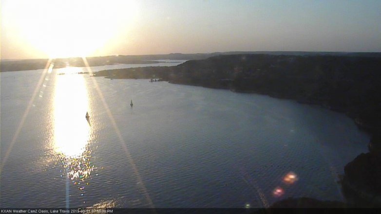 Lake Travis webcam, August 1, 2019 7:00 PM CT