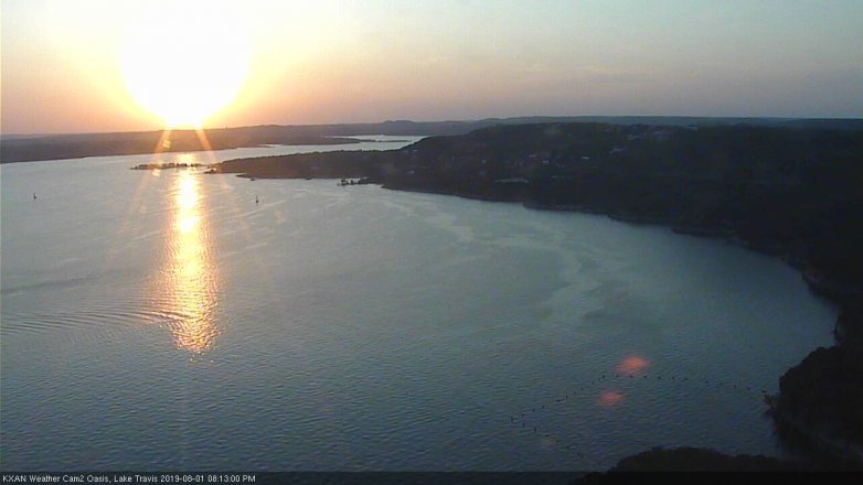 Lake Travis webcam, August 1, 2019 7:15 PM CT