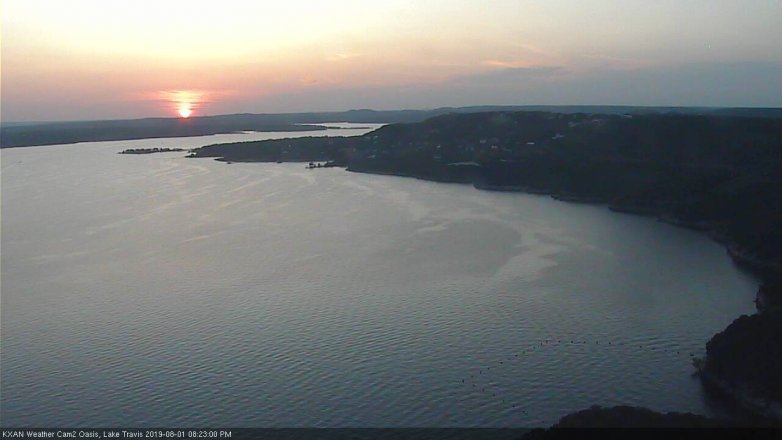 Lake Travis webcam, August 1, 2019 7:25 PM CT