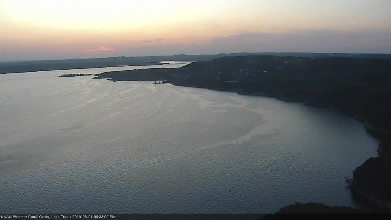Lake Travis webcam, August 1, 2019 7:35 PM CT