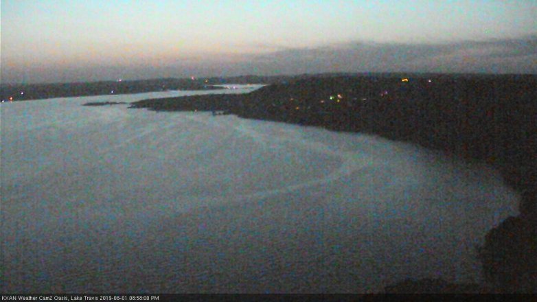 Lake Travis webcam, August 1, 2019 8:00 PM CT