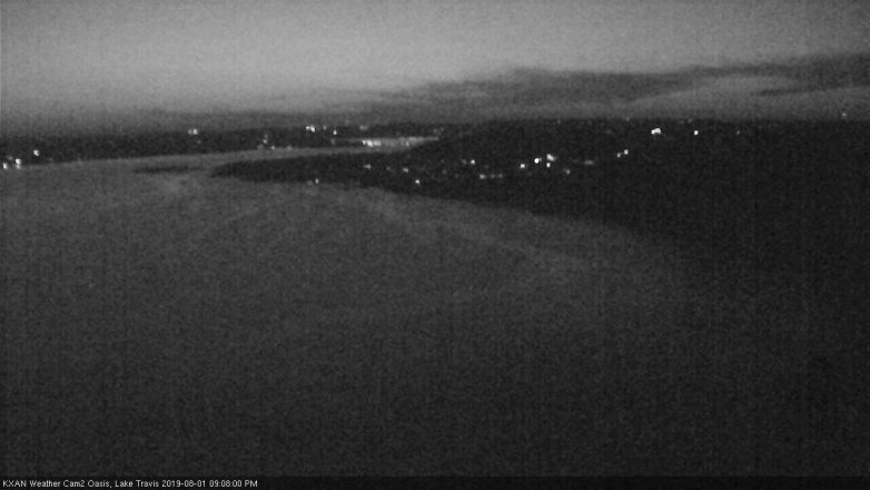 Lake Travis webcam, August 1, 2019 8:10 PM CT
