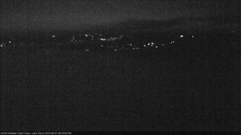 Lake Travis webcam, August 1, 2019 8:20 PM CT