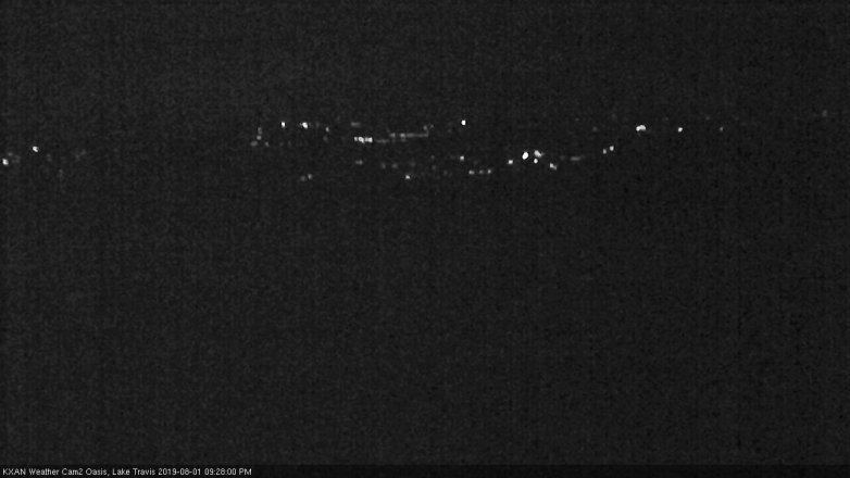 Lake Travis webcam, August 1, 2019 8:30 PM CT