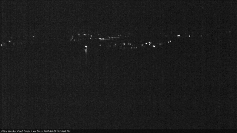 Lake Travis webcam, August 1, 2019 9:20 PM CT