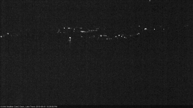 Lake Travis webcam, August 1, 2019 9:40 PM CT