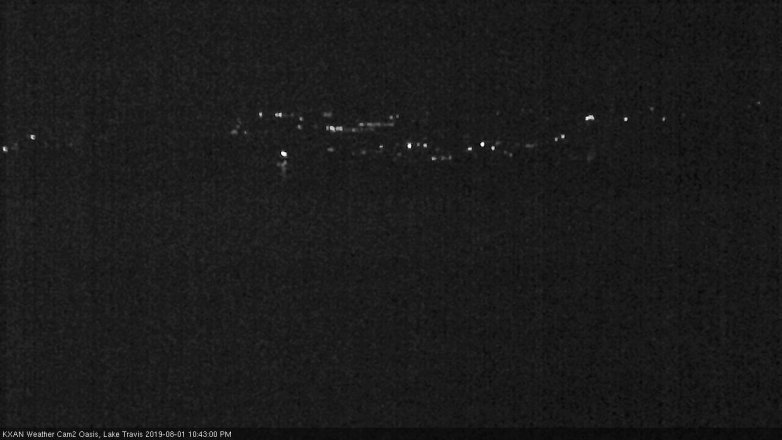 Lake Travis webcam, August 1, 2019 9:45 PM CT