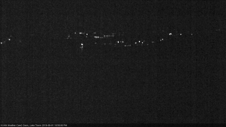Lake Travis webcam, August 1, 2019 10:00 PM CT