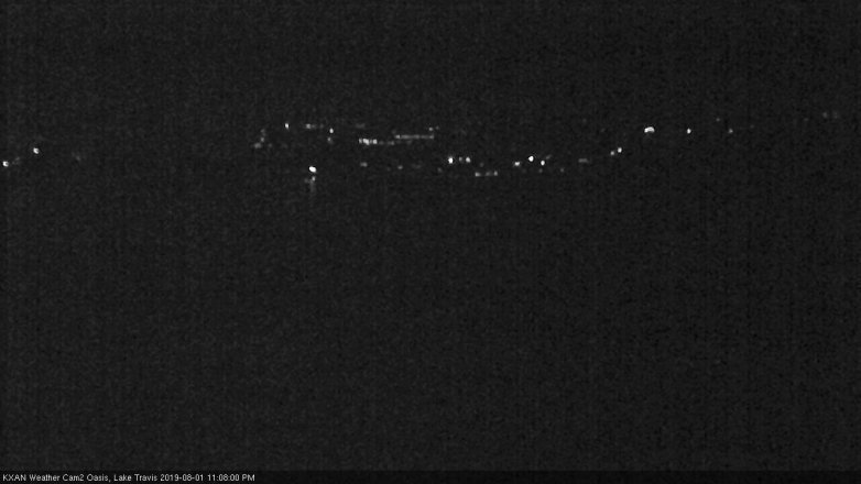 Lake Travis webcam, August 1, 2019 10:10 PM CT