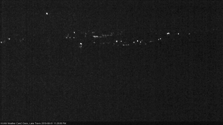 Lake Travis webcam, August 1, 2019 10:30 PM CT
