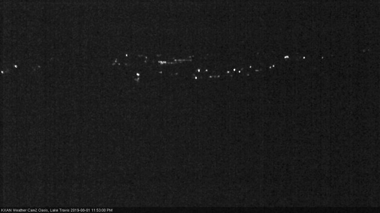 Lake Travis webcam, August 1, 2019 10:55 PM CT