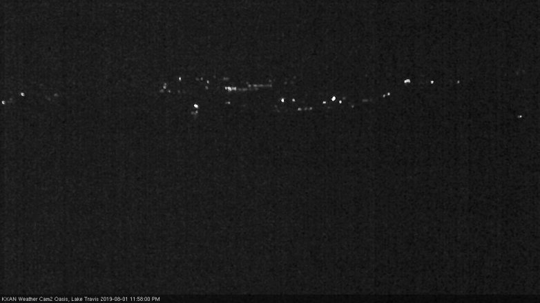 Lake Travis webcam, August 1, 2019 11:00 PM CT