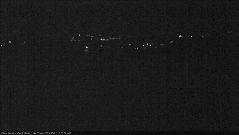 Lake Travis webcam, August 1, 2019 11:30 PM CT